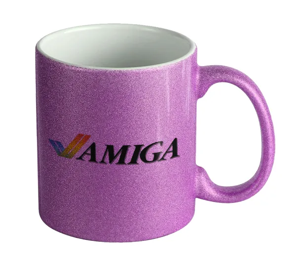 amiga — Κούπα Μωβ Glitter που γυαλίζει, κεραμική, 330ml