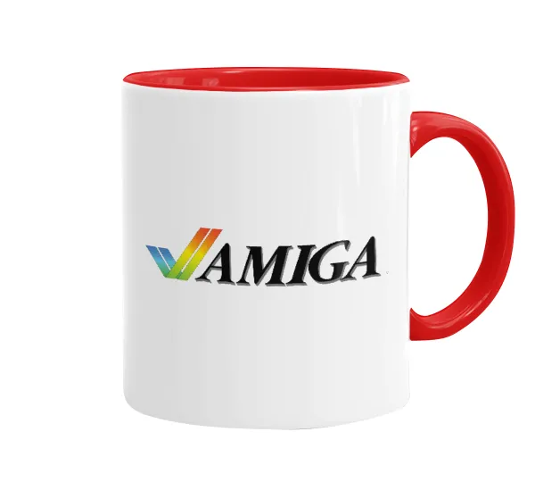 amiga — Mug colored red, ceramic, 330ml