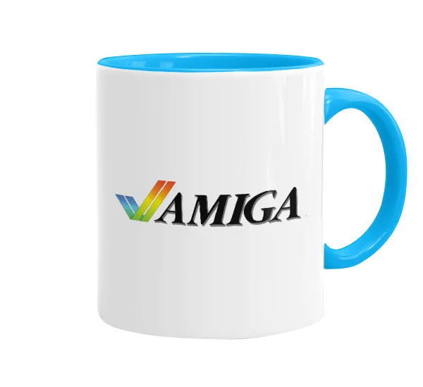 amiga — Mug colored light blue, ceramic, 330ml