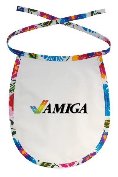 amiga — Stain-resistant baby bib with tie, multicoloured