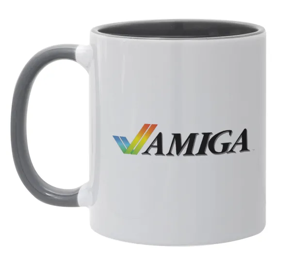 amiga — Κούπα χρωματιστή γκρι, κεραμική, 330ml