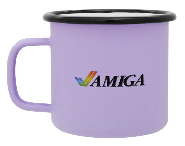 amiga — Metal enamel mug, matte light pastel purple, 360ml
