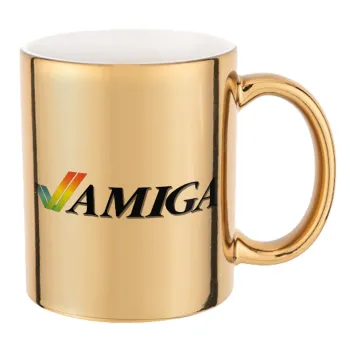 amiga, Κούπα κεραμική, χρυσή καθρέπτης, 330ml