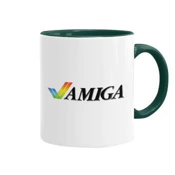 amiga, Mug colored green, ceramic, 330ml