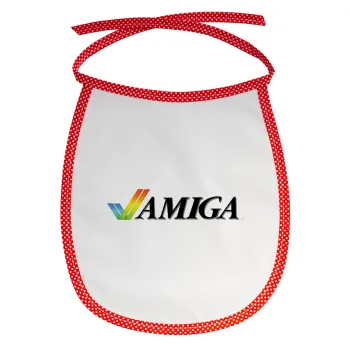 amiga, Σαλιάρα μωρού αλέκιαστη με κορδόνι Κόκκινη