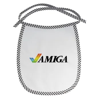 amiga, Σαλιάρα μωρού αλέκιαστη με κορδόνι Μαύρη