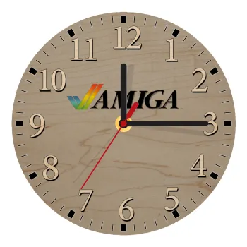 amiga, Ρολόι τοίχου ξύλινο plywood (20cm)
