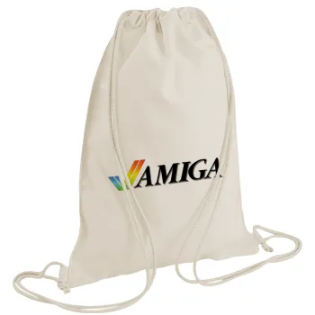 amiga, Τσάντα πλάτης πουγκί GYMBAG natural (28x40cm)
