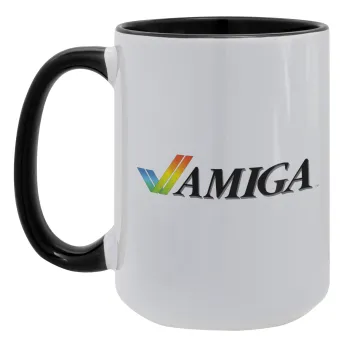amiga, Κούπα Mega 15oz, κεραμική Μαύρη, 450ml