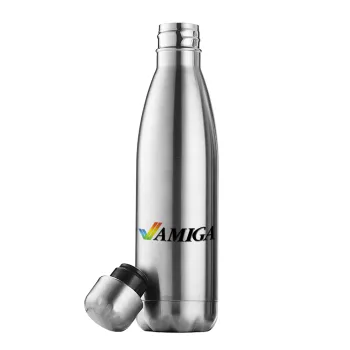amiga, Inox (Stainless steel) double-walled metal mug, 500ml