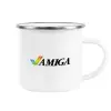 Metallic enamel cup white 360ml