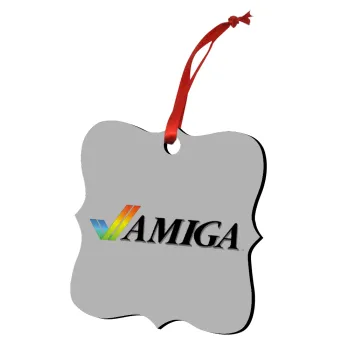 amiga, Στολίδι Χριστουγεννιάτικο στολίδι polygon ξύλινο 7.5cm