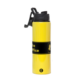 The office, Metallic water bottle with safety lid, 850ml aluminum