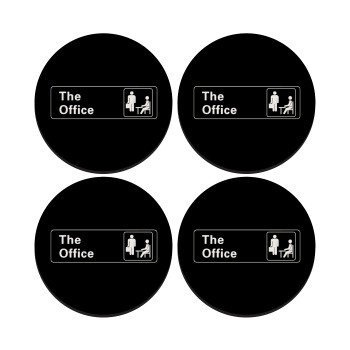 The office, ΣΕΤ 4 Σουβέρ ξύλινα στρογγυλά (9cm)