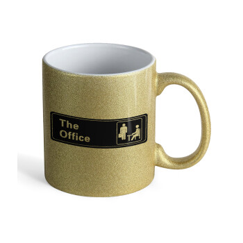 The office, Κούπα Χρυσή Glitter που γυαλίζει, κεραμική, 330ml