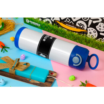 The office, Easter candle, Childrens hot water bottle, stainless steel, with safety straw, BLUE (500ml)