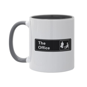The office, Κούπα χρωματιστή γκρι, κεραμική, 330ml