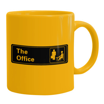 The office, Κούπα, κεραμική κίτρινη, 330ml (1 τεμάχιο)