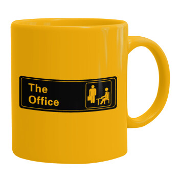 The office, Ceramic coffee mug yellow, 330ml