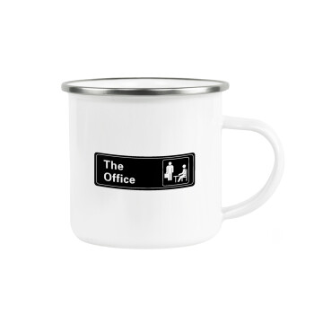 The office, Metallic enamel cup white 360ml
