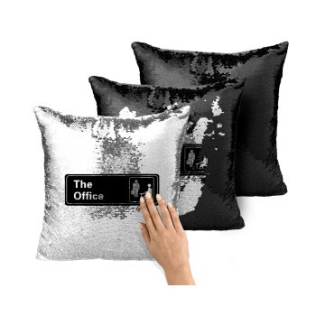 The office, Μαξιλάρι καναπέ Μαγικό Μαύρο με πούλιες 40x40cm περιέχεται το γέμισμα