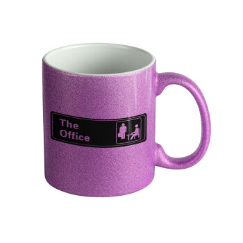 The office, Κούπα Μωβ Glitter που γυαλίζει, κεραμική, 330ml