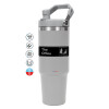 GREY color, 890ml (30oz) stainless Steel Tumbler with Handle