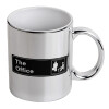 Mug ceramic, silver mirror, 330ml
