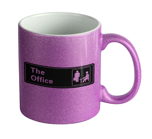 The office — Κούπα Μωβ Glitter που γυαλίζει, κεραμική, 330ml