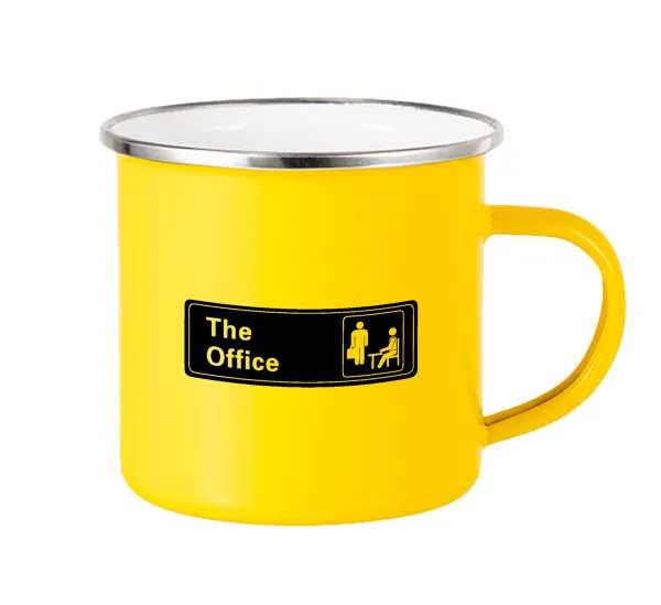 The office — Yellow Enamel Metallic Cup 360ml
