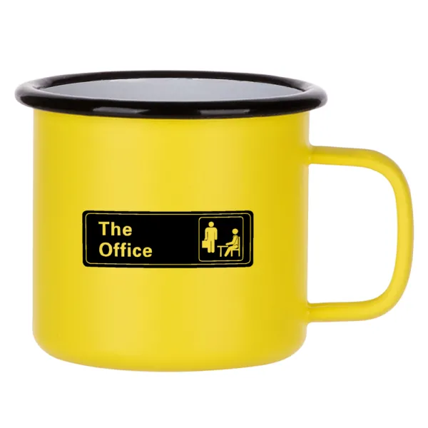 The office — Κούπα Μεταλλική εμαγιέ ΜΑΤ Κίτρινη 360ml