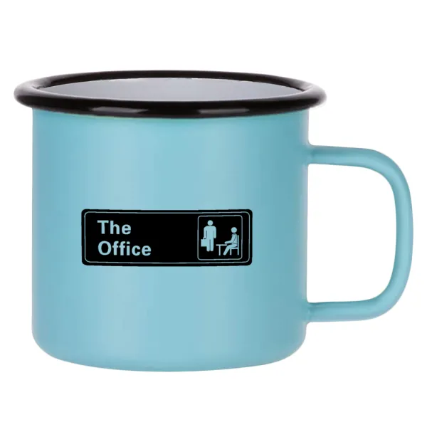 The office — Κούπα Μεταλλική εμαγιέ ΜΑΤ σιέλ 360ml