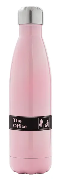 The office — Metal mug thermos Pink Iridiscent (Stainless steel), double wall, 500ml