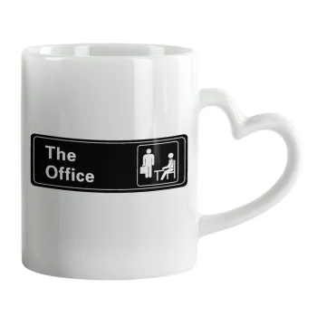 The office, Κούπα καρδιά χερούλι λευκή, κεραμική, 330ml