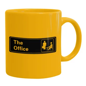 The office, Ceramic coffee mug yellow, 330ml