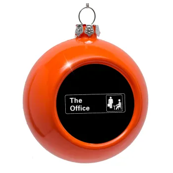 The office, Orange Christmas tree ornament bauble 8cm