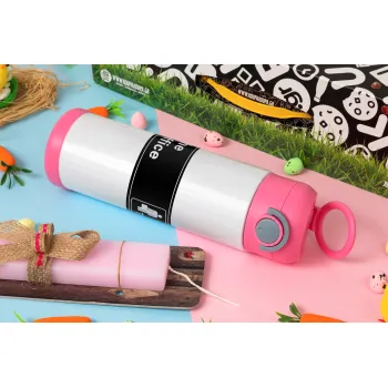 The office, Easter candle, Childrens hot water bottle, stainless steel, with safety straw, PINK (500ml)