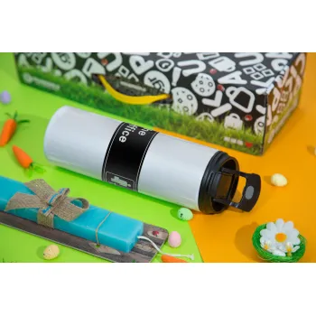 The office, Πασχαλινή Λαμπάδα με Travel Tumbler θερμό με διπλό καπάκι (600ml, BPA free) & κερί αρωματικό πλακέ (30cm) (ΤΙΡΚΟΥΑΖ)