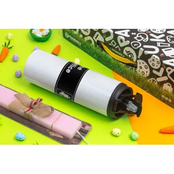 The office, Easter candle,Travel Tumbler 2 Lids, with metal straw & cleaning brush & aromatic flat candle (30cm) (PINK)