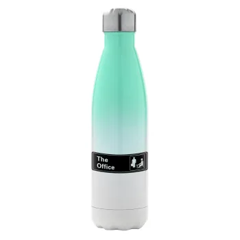 The office, Metal mug thermos Green/White (Stainless steel), double wall, 500ml