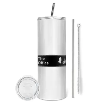 The office, Tumbler ποτήρι θερμό από ανοξείδωτο ατσάλι 600ml, με μεταλλικό καλαμάκι & βούρτσα καθαρισμού