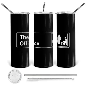 The office, Tumbler ποτήρι θερμό από ανοξείδωτο ατσάλι 600ml, με μεταλλικό καλαμάκι & βούρτσα καθαρισμού