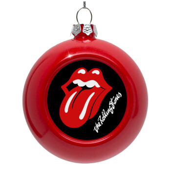 The rolling stones, Red Christmas tree ornament bauble 8cm