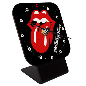 The rolling stones, Quartz Wooden table clock with hands (10cm)