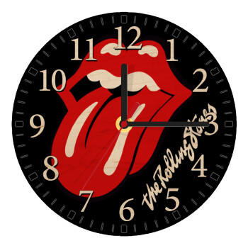 The rolling stones, Ρολόι τοίχου ξύλινο plywood (20cm)