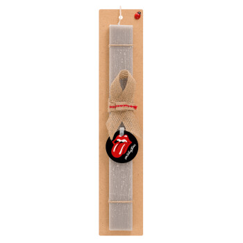 The rolling stones, Easter Set, wooden keychain & scented Easter candle flat (30cm) (GRAY)