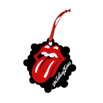 The rolling stones, Christmas ornament snowflake wooden 7.5cm