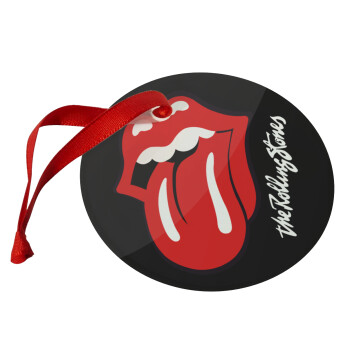 The rolling stones, Christmas ornament glass 9cm