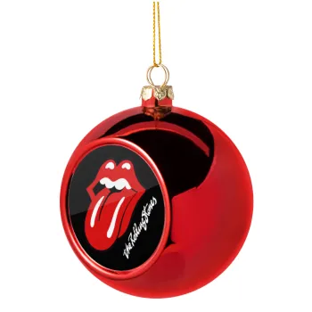 The rolling stones, Χριστουγεννιάτικη μπάλα δένδρου Κόκκινη 8cm