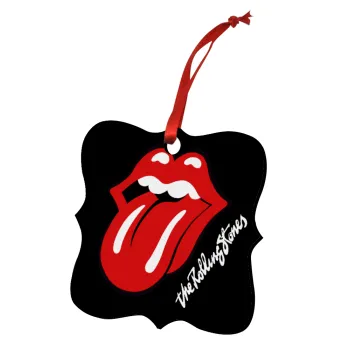The rolling stones, Christmas ornament polygon wooden 7.5cm